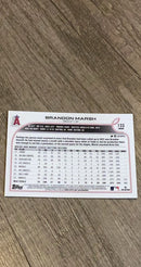 Brandon Marsh 2022 Topps Chrome 133 trading card image rear