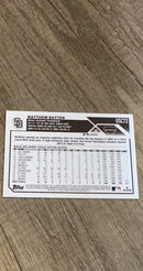 Matthew Batten 2023 Topps Chrome Update USC72 trading card image rear