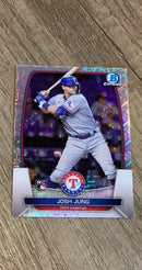 Josh Jung 2023 Bowman Mojo Refractors 43 trading card image front