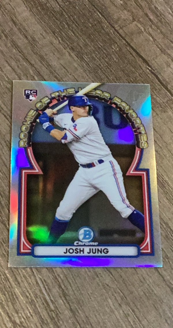 Josh Jung 2023 Bowman Rookie of the Year Favorites ROYF-9 trading card image front