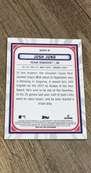 Josh Jung 2023 Bowman Rookie of the Year Favorites ROYF-9 trading card image rear