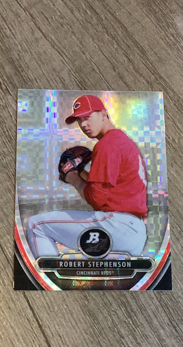 Robert Stephenson 2013 Bowman Platinum Chrome Prospects X-Fractors BPCP45 trading card image front