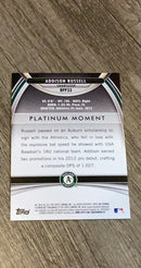 Addison Russell 2013 Bowman Platinum Prospects BPP33 trading card image rear