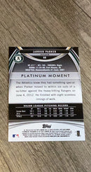 Jarrod Parker 2013 Bowman Platinum Gold 44 trading card image rear
