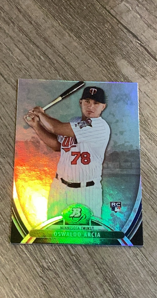 Oswaldo Arcia 2013 Bowman Platinum Gold 32 trading card image front