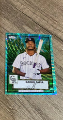 Raimel Tapia 2021 Topps Chrome Platinum Anniversary Aqua Wave Refractor 286 trading card image front