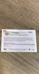 Jose Barrero 2021 Topps Holiday HW190 trading card image rear