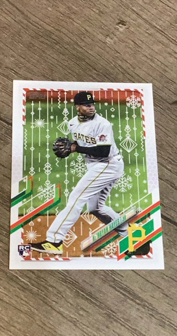 Ke'Bryan Hayes 2021 Topps Holiday HW185 trading card image front
