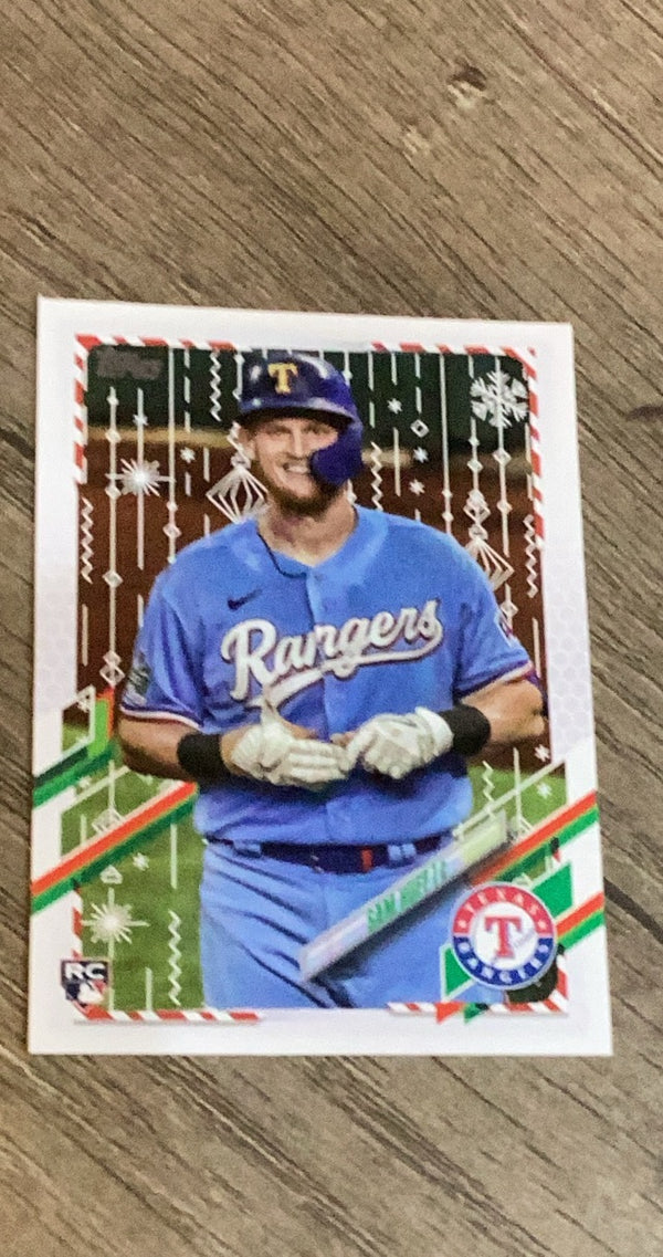 Sam Huff 2021 Topps Holiday HW53 trading card image front