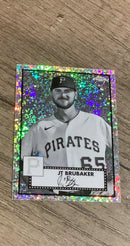JT Brubaker 2021 Topps Chrome Platinum Anniversary Black & White Mini-Diamonds Refractor 140 trading card image front