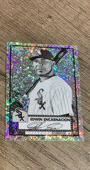 Edwin Encarnacion 2021 Topps Chrome Platinum Anniversary Black & White Mini-Diamonds Refractor 447 trading card image front
