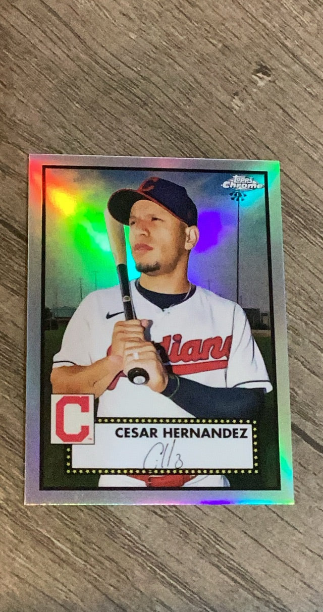 Cesar Hernandez 2021 Topps Chrome Platinum Anniversary Refractor 384 trading card image front