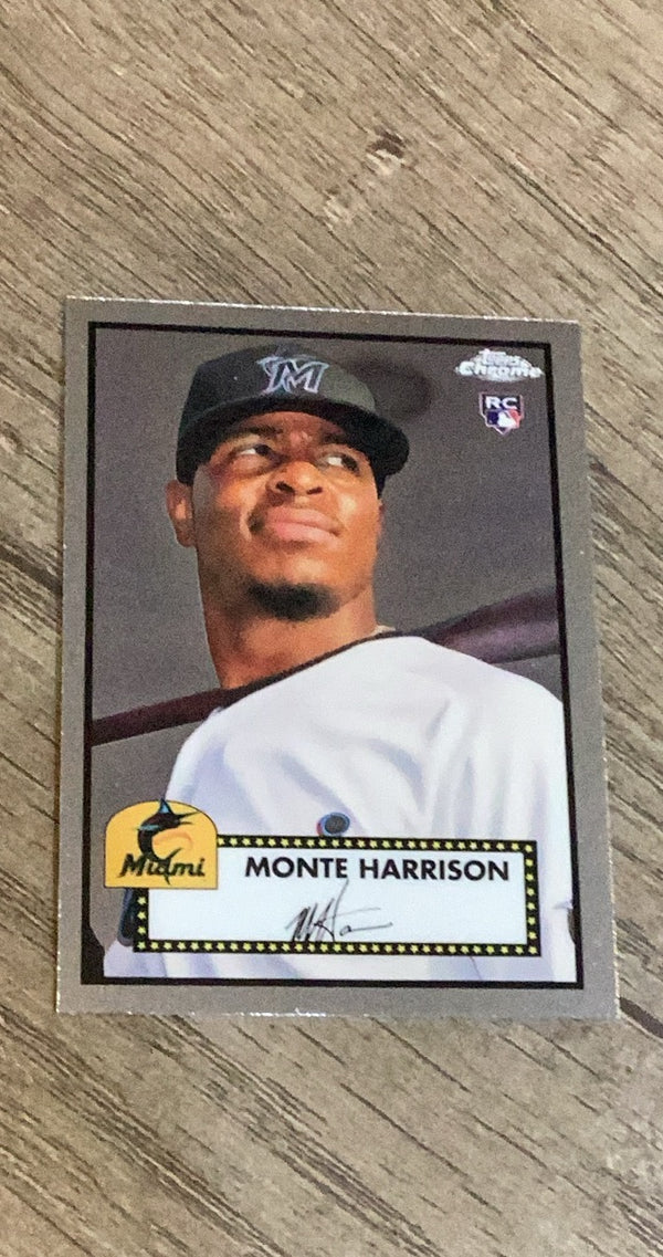 Monte Harrison 2021 Topps Chrome Platinum Anniversary 52 trading card image front
