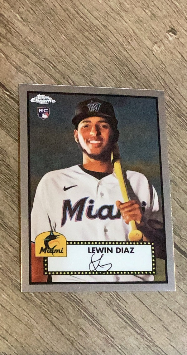 Lewin Diaz 2021 Topps Chrome Platinum Anniversary 50 trading card image front