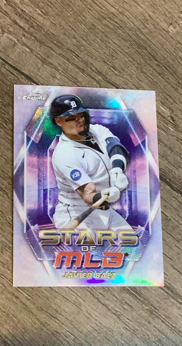 Javier Báez 2023 Topps Stars of MLB Chrome SMLBC-5 trading card image front