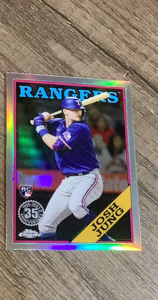 Josh Jung 2023 Topps Chrome 1988 Topps Baseball 35th Anniversary 88BC-15 trading card image front