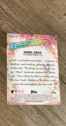 Oneil Cruz 2023 Topps Chrome Update Future Stars FSU-4 trading card image rear