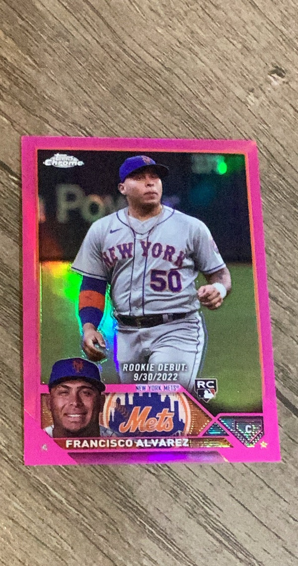 Francisco Alvarez 2023 Topps Chrome Update Pink USC103 trading card image front