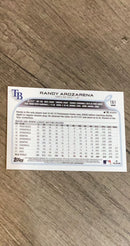 Randy Arozarena 2022 Topps Chrome Pink Refractor 161 trading card image rear