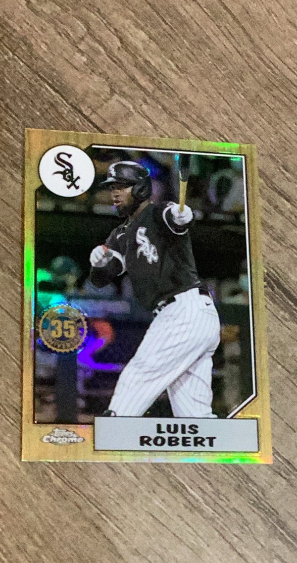 Luis Robert 2022 Topps Chrome 1987 Topps Baseball 35th Anniversary 87BC-12 trading card image front
