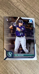 Cal Raleigh 2022 Bowman Chrome 51 trading card image front