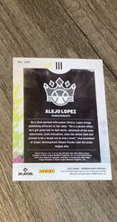 Alejo Lopez 2022 Panini Diamond Kings - Artist's Proof Blue 166 trading card image rear