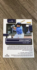 Josh Lowe 2022 Donruss Optic - Lime Green Prizm 55 trading card image rear