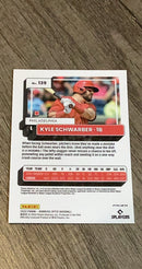 Kyle Schwarber 2022 Donruss Optic - Lime Green Prizm 139 trading card image rear