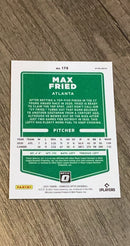 Max Fried 2021 Donruss Optic - Holo 178 trading card image rear