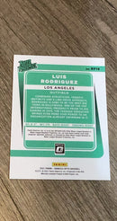 Luis Rodriguez 2021 Donruss Optic - Rated Prospect RP18 trading card image rear