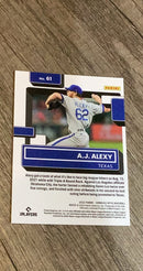 A.J. Alexy 2022 Donruss Optic 61 trading card image rear