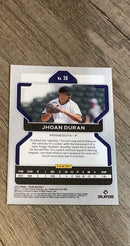 Jhoan Duran 2022 Panini Prizm 30 trading card image rear