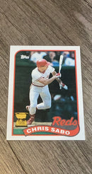 Chris Sabo 1989 Topps 490 trading card image front