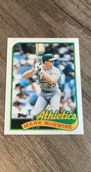 Mark McGwire 1989 Topps 70 trading card image front