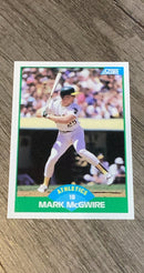 Mark McGwire 1989 Score 3 trading card image front