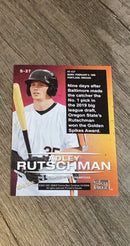 Adley Rutschman 2021 SkyBox Metal Universe Skybox Premium S-27 trading card image rear