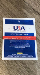 Dalton Guthrie 2017 USA Baseball Longevity Holo Foil 11 trading card image rear