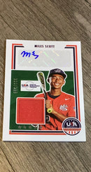 Miles Scott 2022 Stars & Stripes Signatures SSS-MS trading card image front