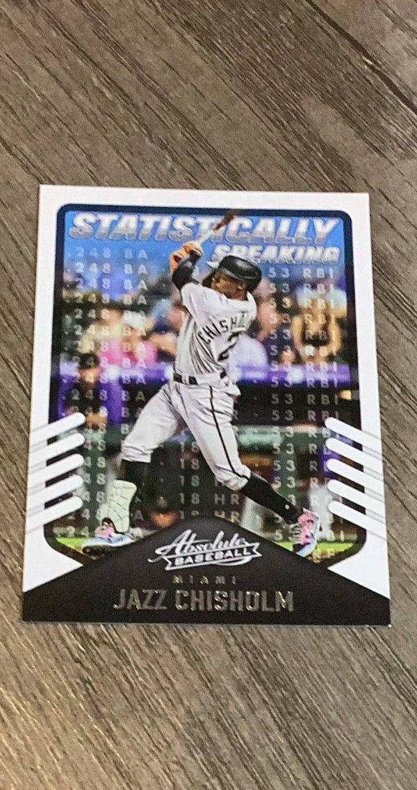 Jazz Chisholm 2022 Panini Absolute - Statistically Speaking Retail SS-14 trading card image front