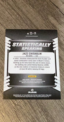Jazz Chisholm 2022 Panini Absolute - Statistically Speaking Retail SS-14 trading card image rear