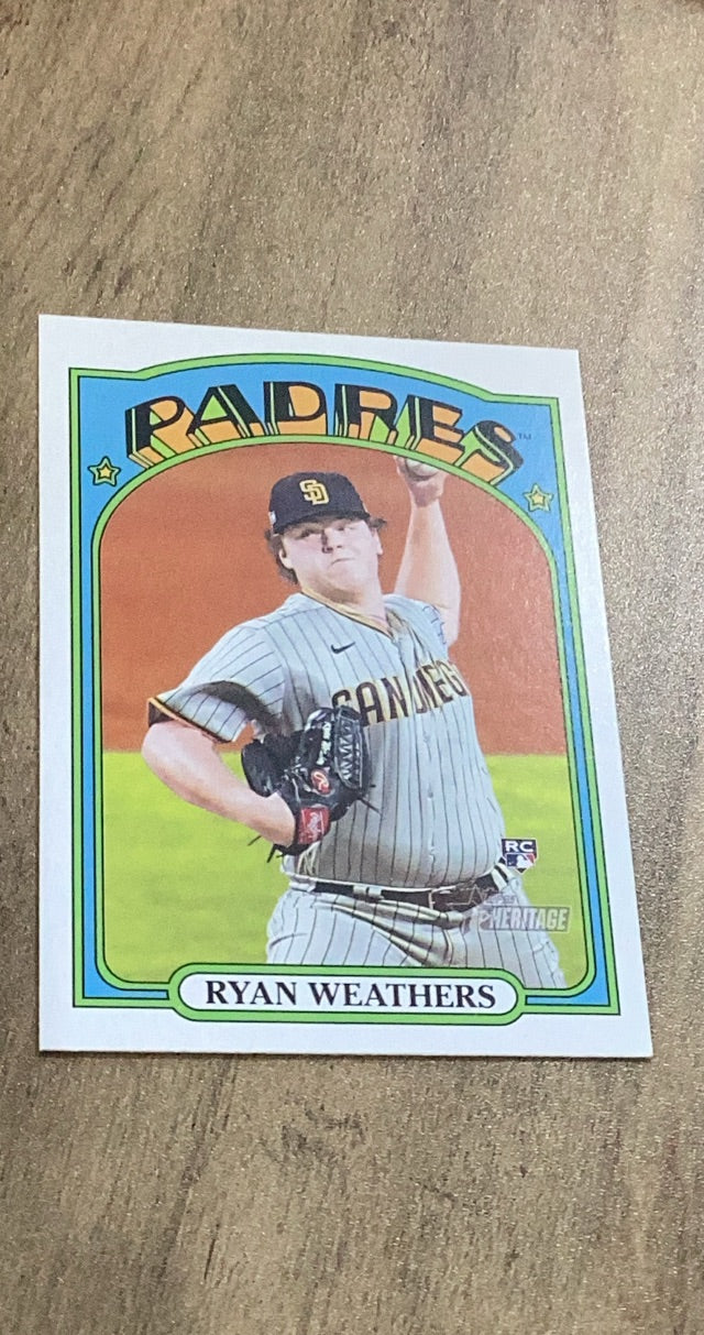 Ryan Weathers 2021 Topps Heritage 634 rookie card image front