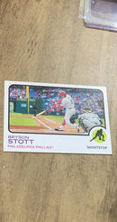 Bryson Stott 2022 Topps Heritage 605 rookie card image front