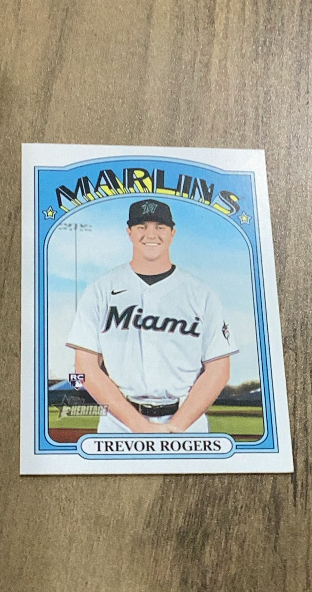 Trevor Rogers 2021 Topps Heritage 563 rookie card image front