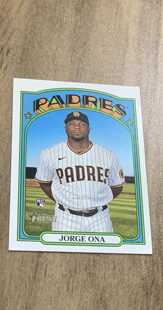 Jorge Ona 2021 Topps Heritage 504 rookie card image front