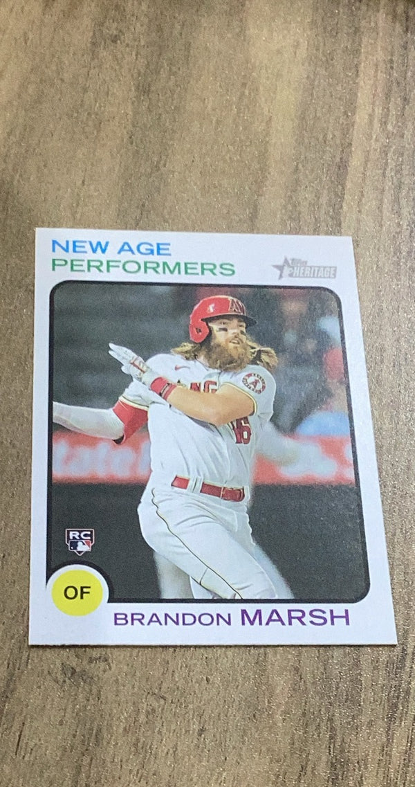 Brandon Marsh 2022 Topps Heritage NAP-2 RC insert image front