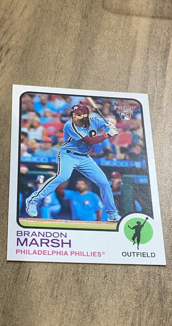 Brandon Marsh 2022 Topps Heritage 636 rookie card image front