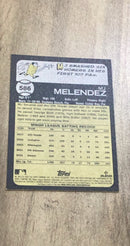 MJ Melendez 2022 Topps Heritage 586 rookie card image rear