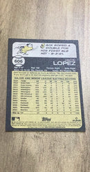 Jack Lopez 2022 Topps Heritage 606 rookie card image rear
