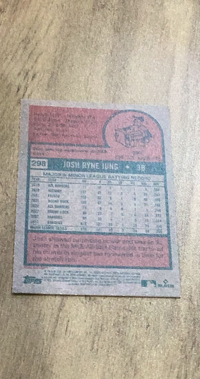 Josh Jung 2024 Topps Heritage 298 RC insert image rear