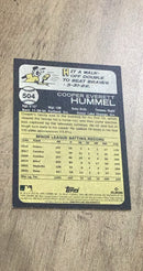 Cooper Hummel 2022 Topps Heritage 504 rookie card image rear